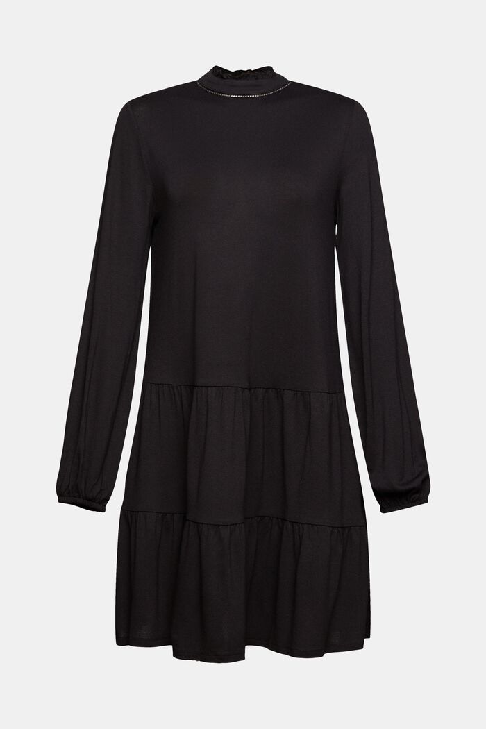 Jerseykleid aus LENZING™ ECOVERO™, BLACK, detail image number 5