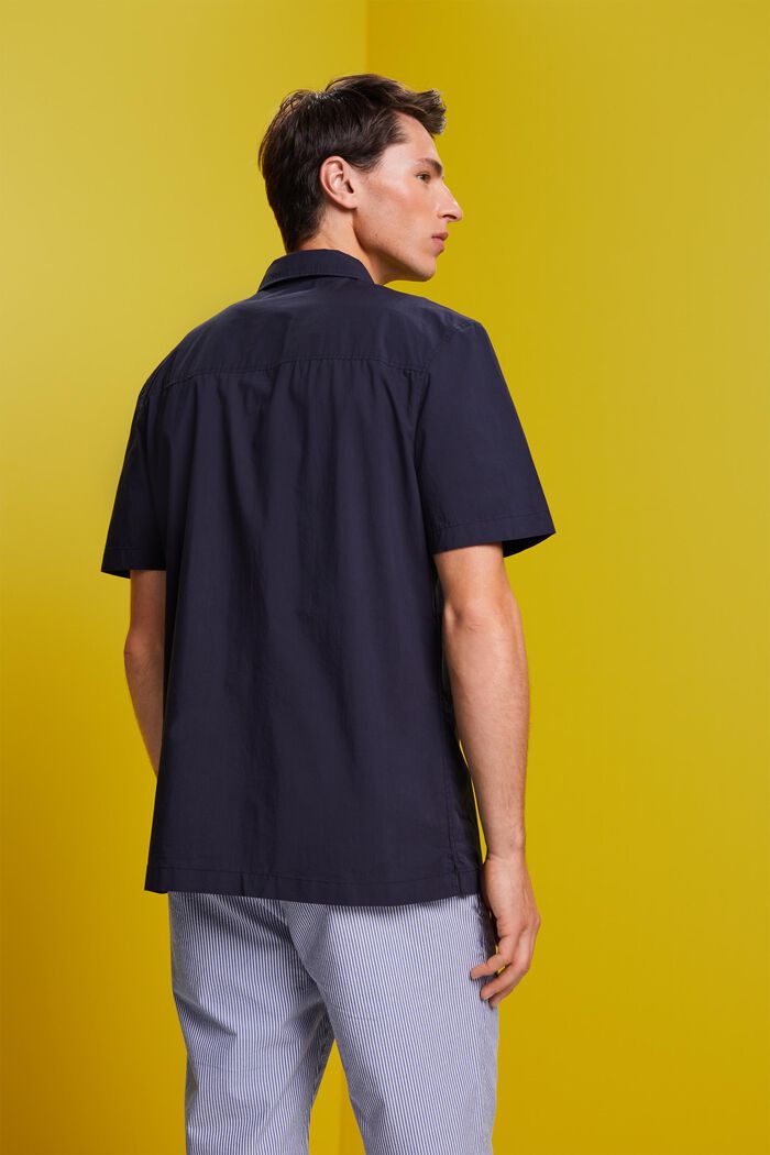 T-shirt à manches courtes, coton mélangé, NAVY, detail image number 3