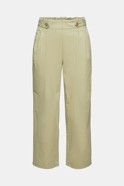 Pantalon court à taille élastique, 100 % coton