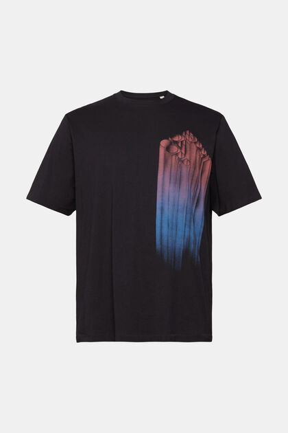 Shirt mit Grafikprint, BLACK, overview