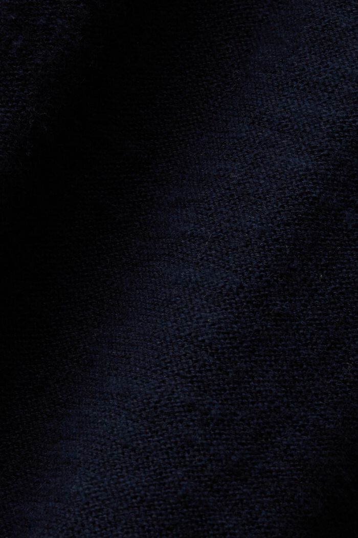 Kurzärmeliger Pullover, Baumwoll-Leinenmix, NAVY, detail image number 5