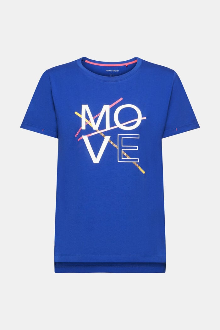Sportives T-Shirt aus Baumwolle, BRIGHT BLUE, detail image number 7