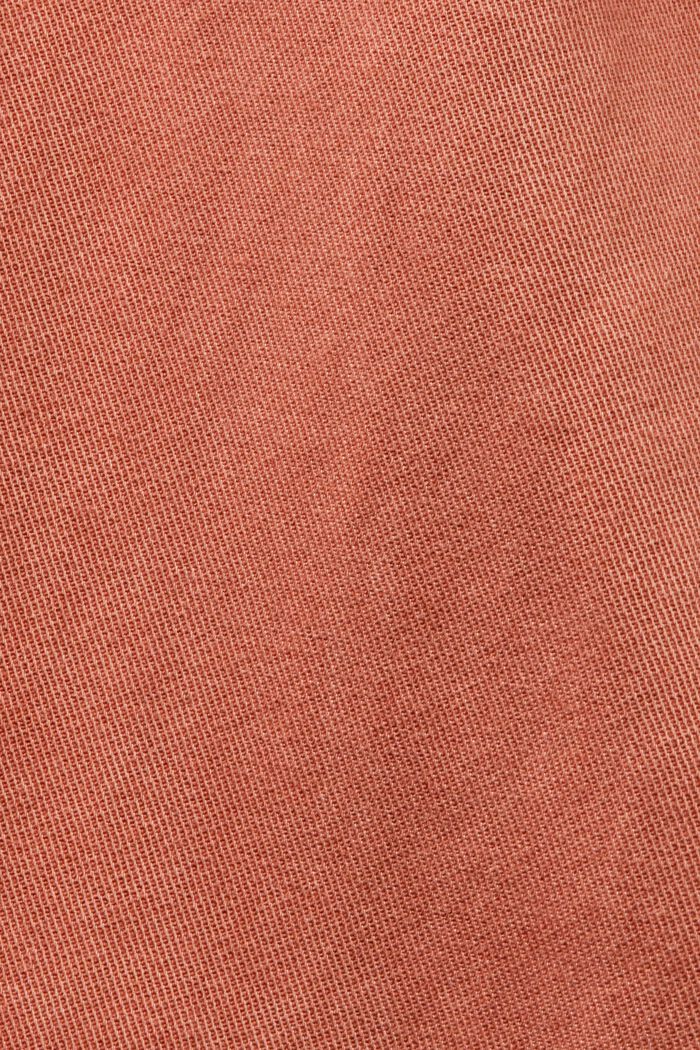 Chino à taille mi-haute en coton mélangé, TERRACOTTA, detail image number 6
