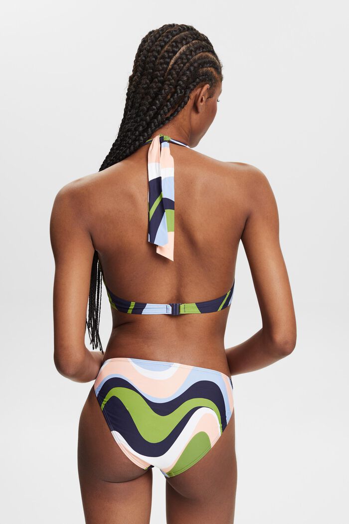 Neckholder-Bikinitop mit Print, NAVY COLORWAY, detail image number 3