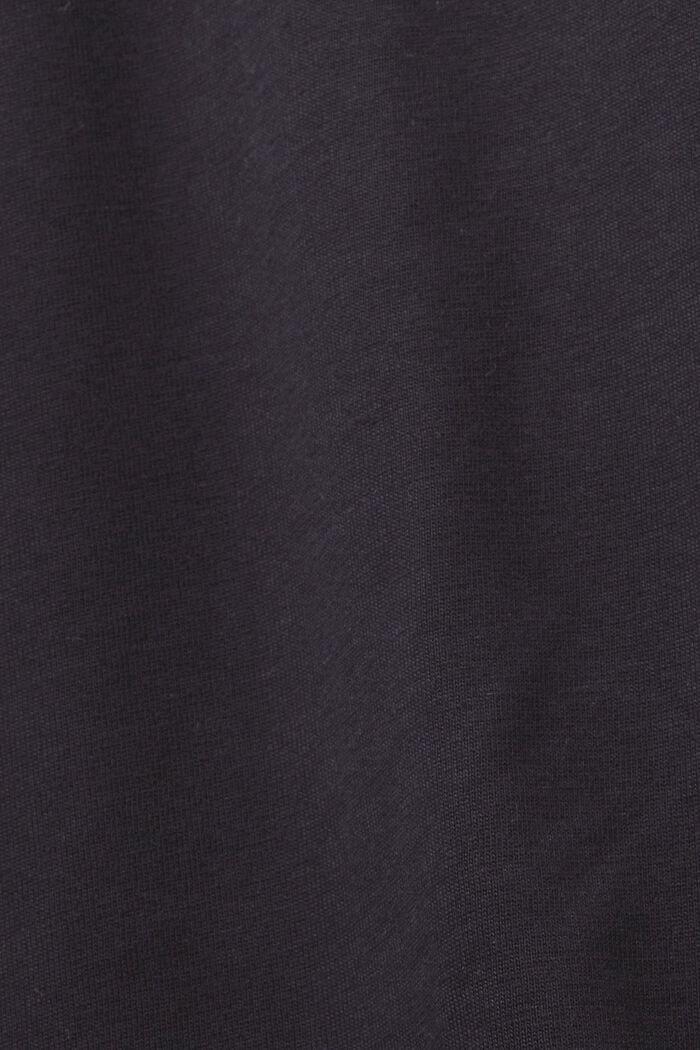 T-shirt à manches longues et col cheminée en coton, BLACK, detail image number 6