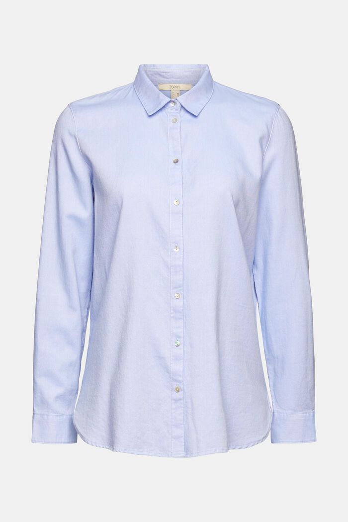 Hemd-Bluse aus 100% Baumwolle, LIGHT BLUE, detail image number 2