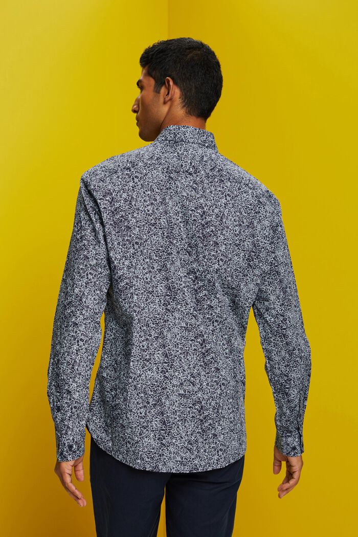 Chemise à motif, 100 % coton, NAVY, detail image number 3