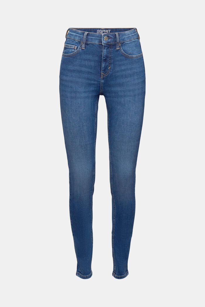 Skinny Jeans mit hohem Bund, BLUE MEDIUM WASHED, detail image number 6