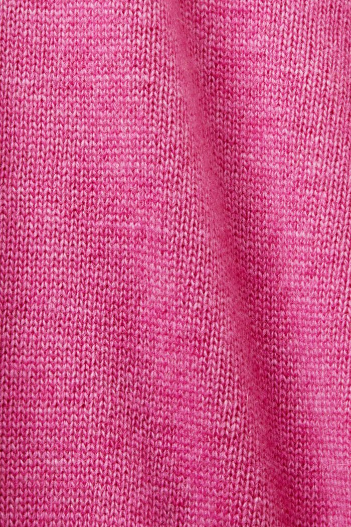 Pull à col montant en laine mélangée, PINK FUCHSIA, detail image number 5