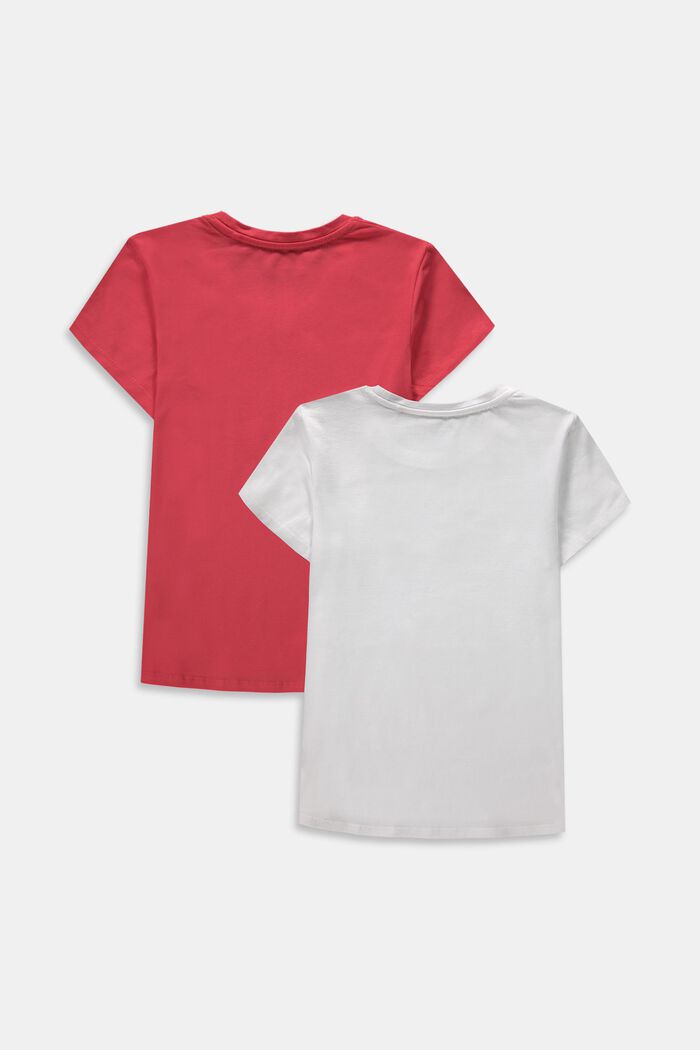 Lot de 2 t-shirts à logo imprimé, ORANGE RED, detail image number 1