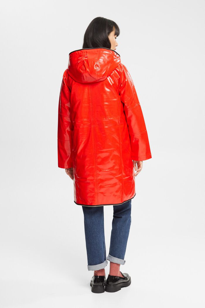 Manteau en similicuir verni, RED, detail image number 3