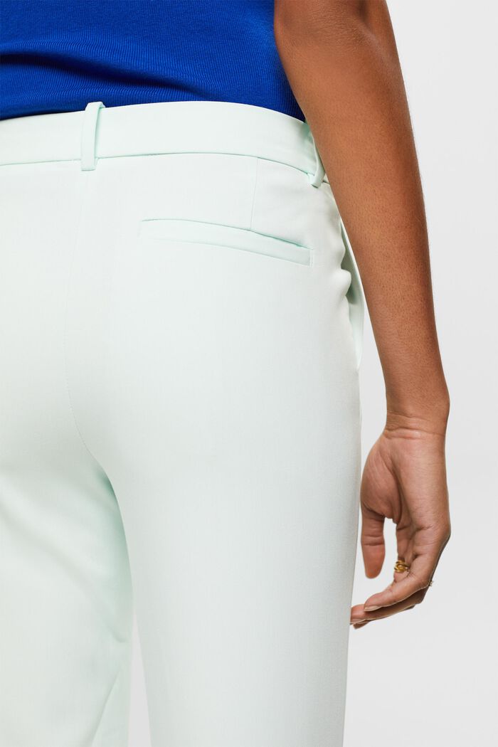 Pantalon taille basse de coupe droite, LIGHT AQUA GREEN, detail image number 4