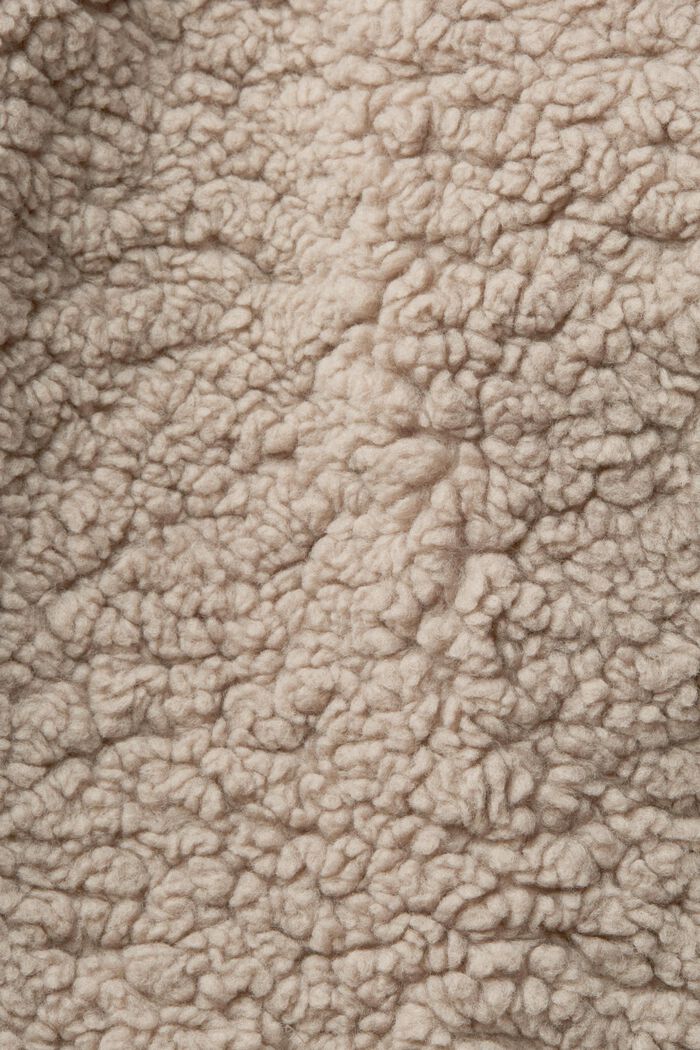 Mantel aus Teddyfell, LIGHT TAUPE, detail image number 5