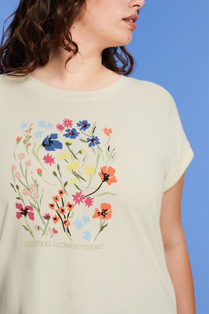 T-shirt CURVY à imprimé sur le devant, 100 % coton, ICE, detail image number 2
