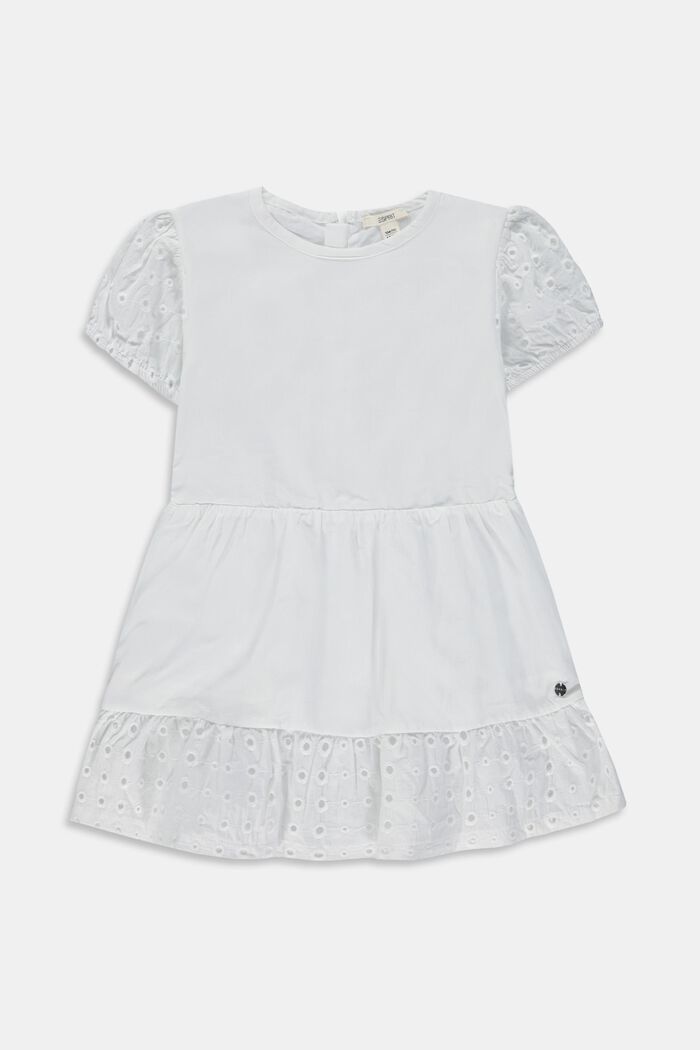 Mini-robe étagée en maille ajourée, WHITE, detail image number 0