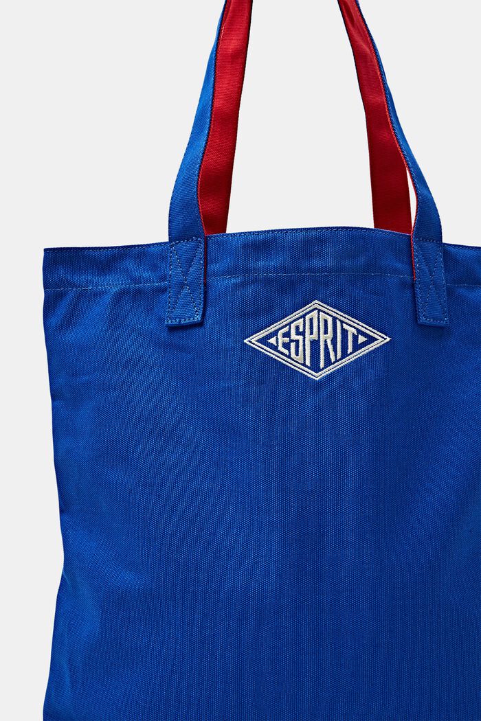 Tote Bag aus Baumwolle mit Logo, BRIGHT BLUE, detail image number 1