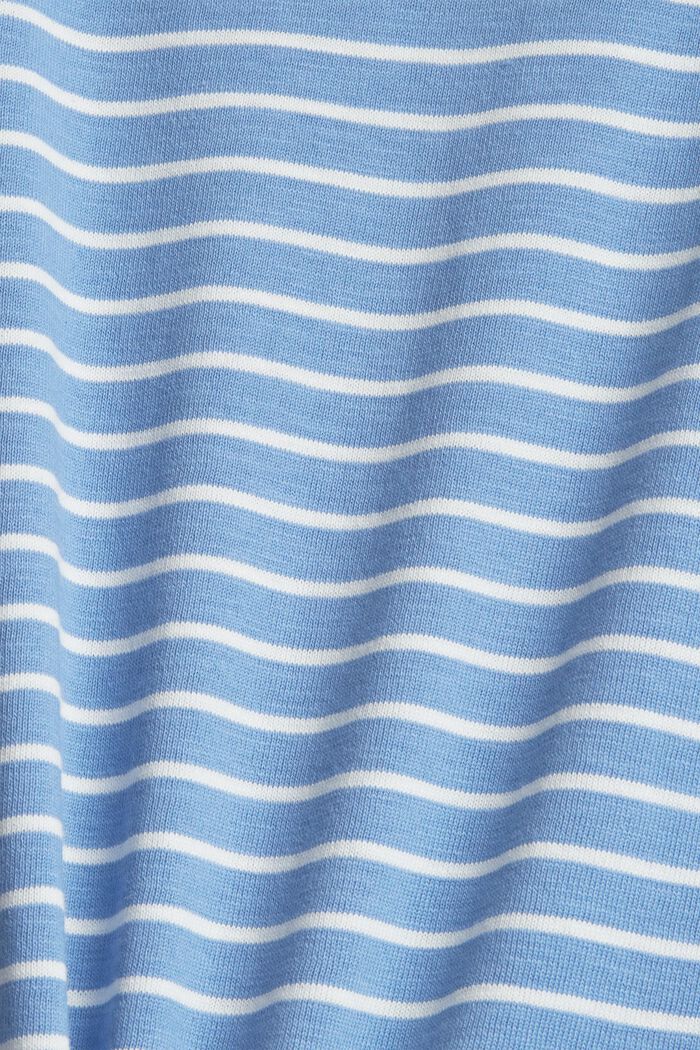 T-Shirt mit Streifen, 100% Baumwolle, LIGHT BLUE LAVENDER, detail image number 4