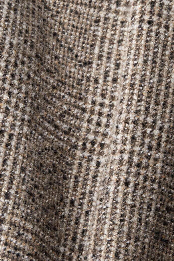 Pantalon taille haute en laine mélangée, BLACK, detail image number 6