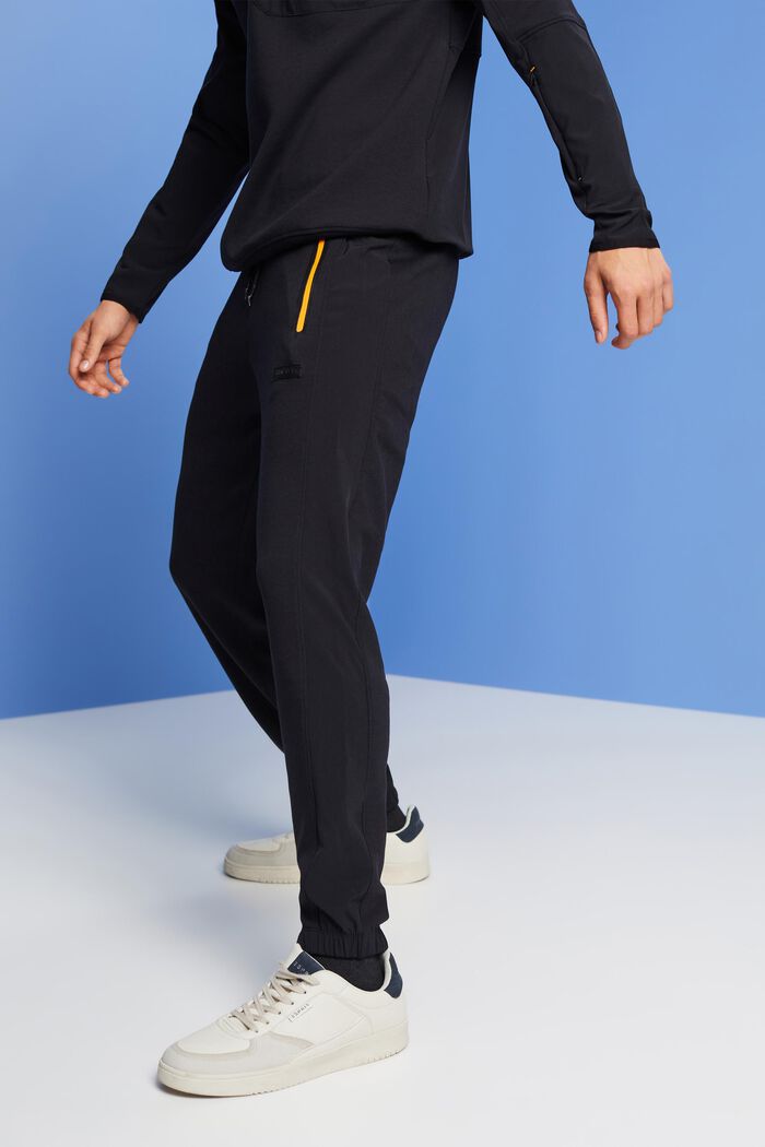 Pantalon de jogging doté de zips contrastants, BLACK, detail image number 0