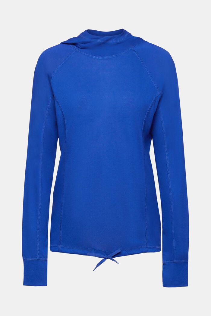 T-shirt à manches longues et capuche, LENZING™ ECOVERO™, BRIGHT BLUE, detail image number 8