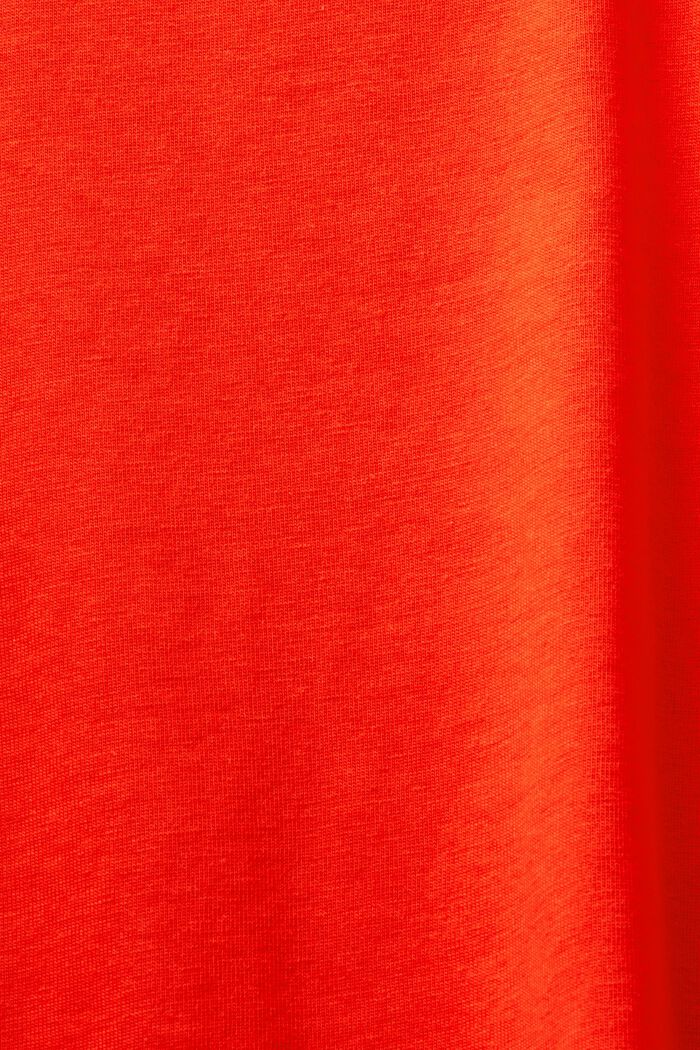 T-shirt à encolure ronde en coton, RED, detail image number 5