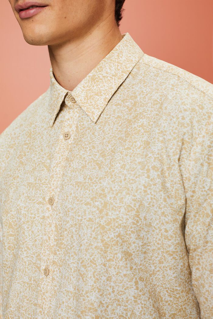 Chemise à motif, 100 % coton, SAND, detail image number 2