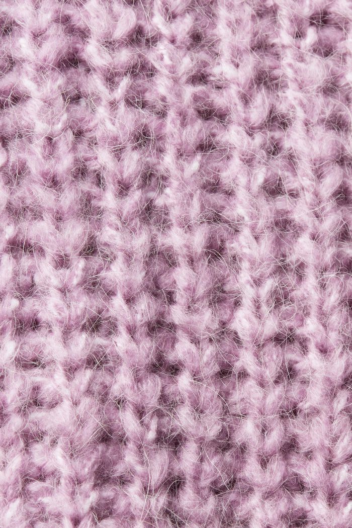 Pull-over épais à col roulé et teneur en laine et en alpaga, LILAC, detail image number 1