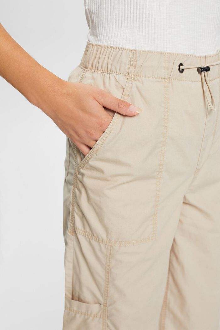 Pantalon cargo à enfiler, 100 % coton, SAND, detail image number 2