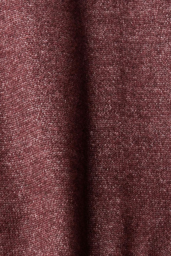 Pull-over à col rond, BORDEAUX RED, detail image number 5