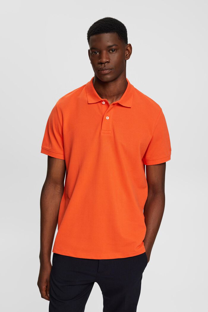 Polo coupe Slim Fit, ORANGE RED, detail image number 0