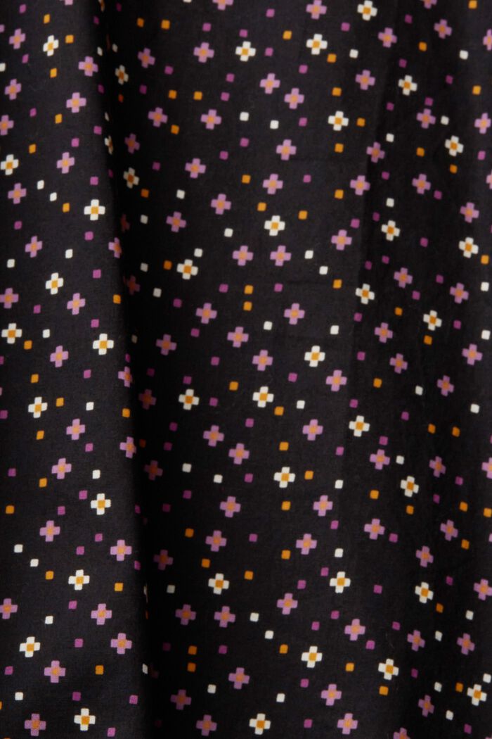 Bluse mit Muster, Bio-Baumwolle, BLACK, detail image number 1
