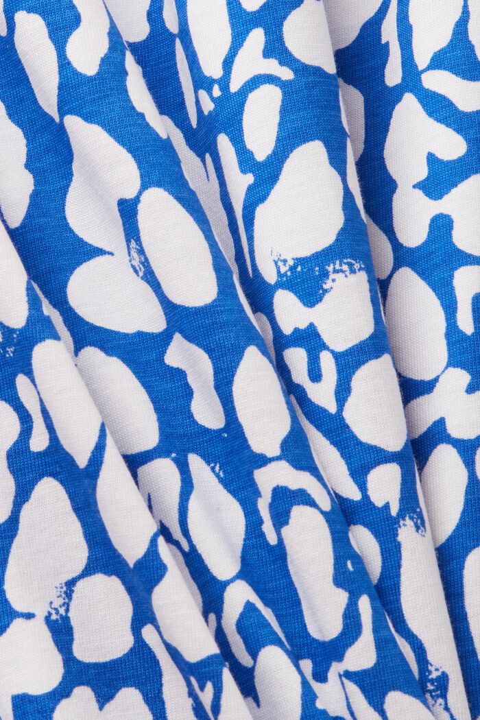 Robe longueur midi en jersey à motif, 100 % coton, BRIGHT BLUE, detail image number 5