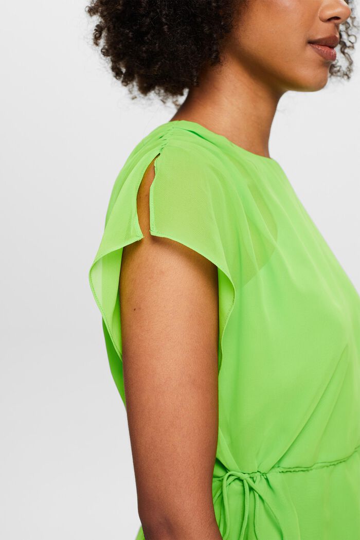 Chiffonbluse mit Tunnelzug, CITRUS GREEN, detail image number 3
