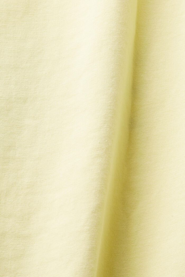 T-shirt col rond à logo, LIME YELLOW, detail image number 5