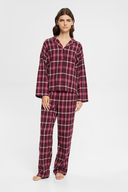 Pyjama-Set aus kariertem Flanell