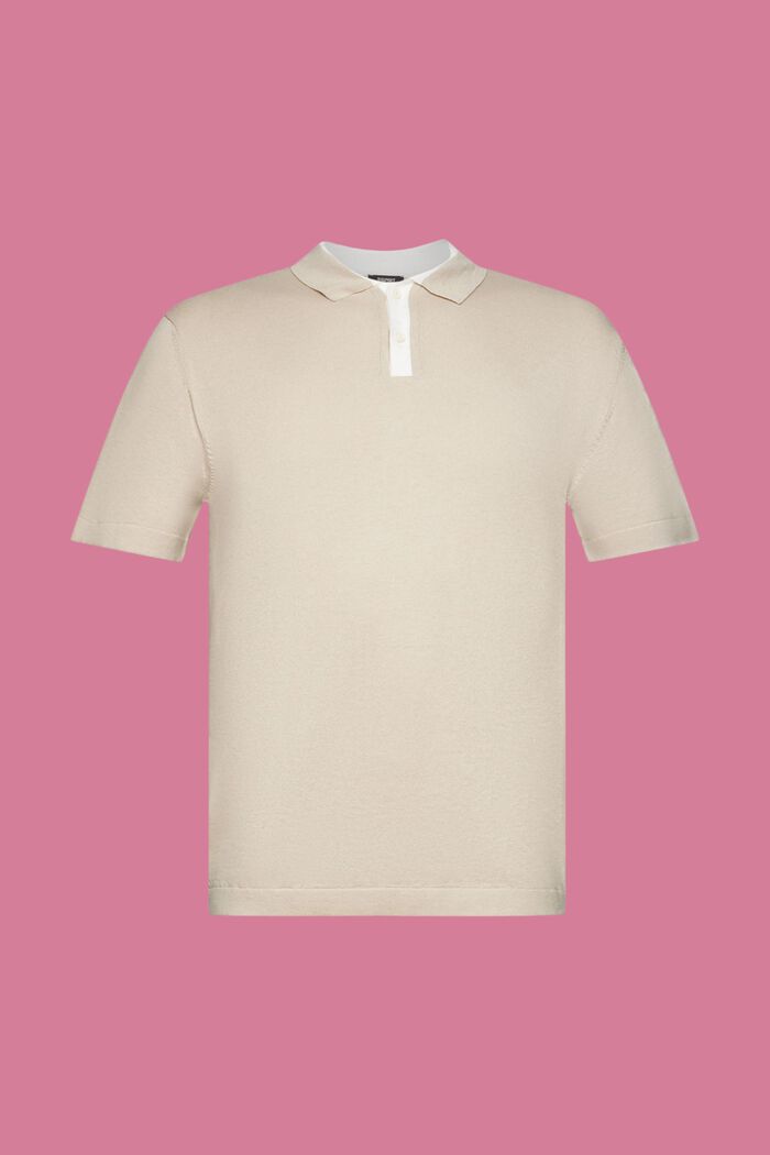 Poloshirt mit TENCEL™ und nachhaltiger Baumwolle, LIGHT TAUPE, detail image number 6