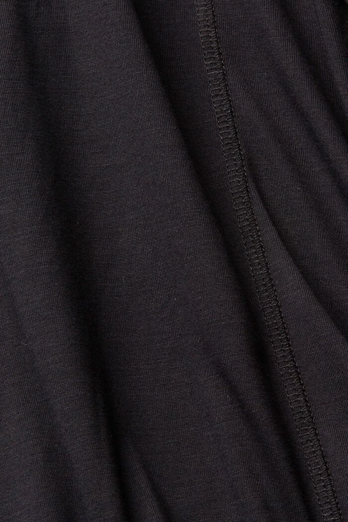 T-shirt à manches longues et capuche, LENZING™ ECOVERO™, BLACK, detail image number 5