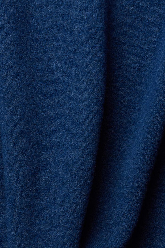 À teneur en laine : le cardigan à encolure en V, PETROL BLUE, detail image number 1