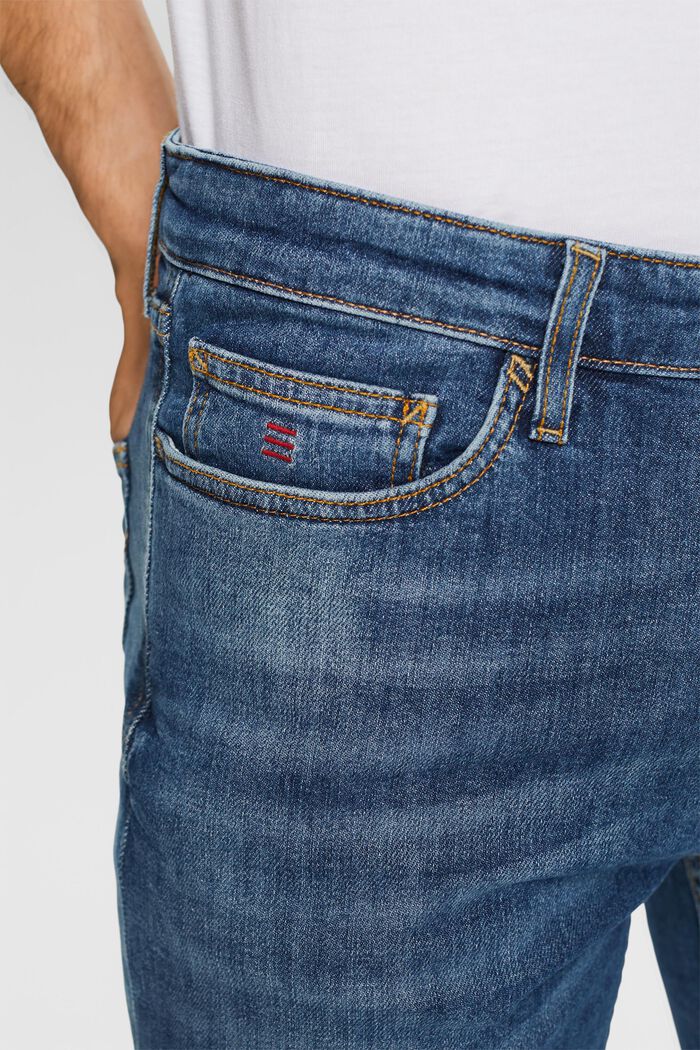 Selvedge Jeans – gerade Passform, mittelhoher Bund, BLUE MEDIUM WASHED, detail image number 2