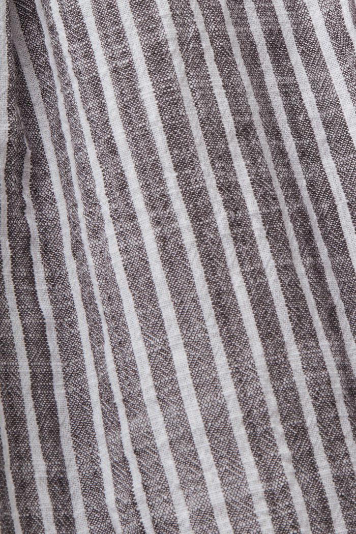Gestreifte Kurzarmbluse aus 100 % Baumwolle, ANTHRACITE, detail image number 5