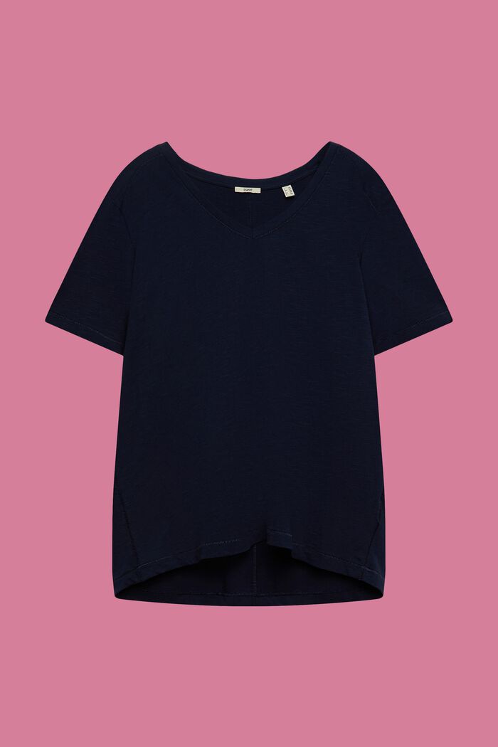 Jersey-T-Shirt, 100 % Baumwolle, NAVY, detail image number 2