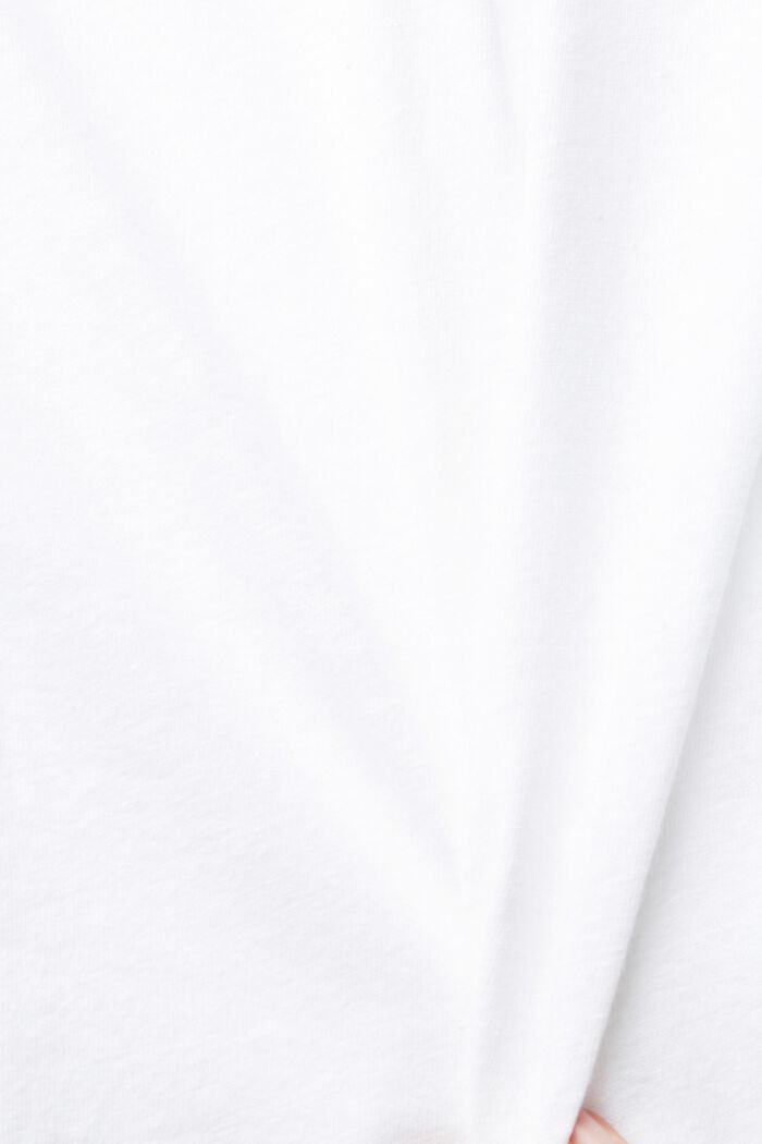 Mit Leinen: T-Shirt mit tiefem Armausschnitt, WHITE, detail image number 4