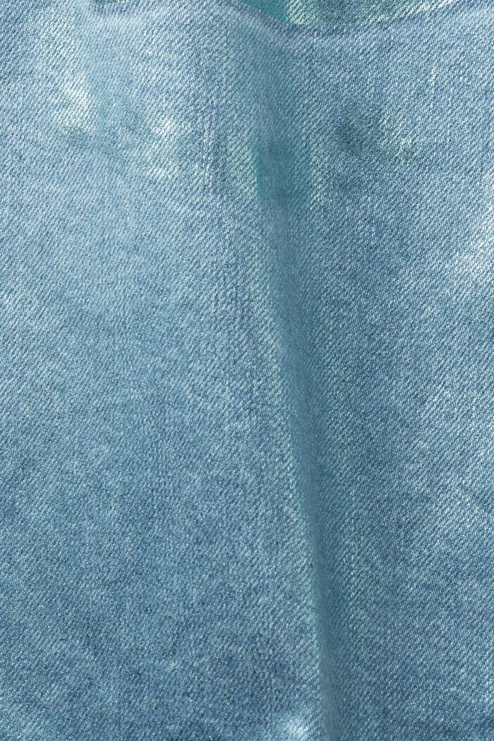 Jeans-Minirock in Metallic-Optik, DENIM/PISTACHIO GREEN, detail image number 6