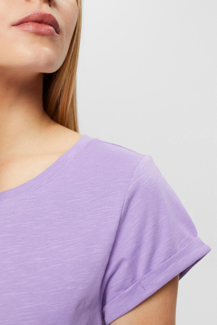 T-shirt unicolore, LILAC COLORWAY, detail image number 0