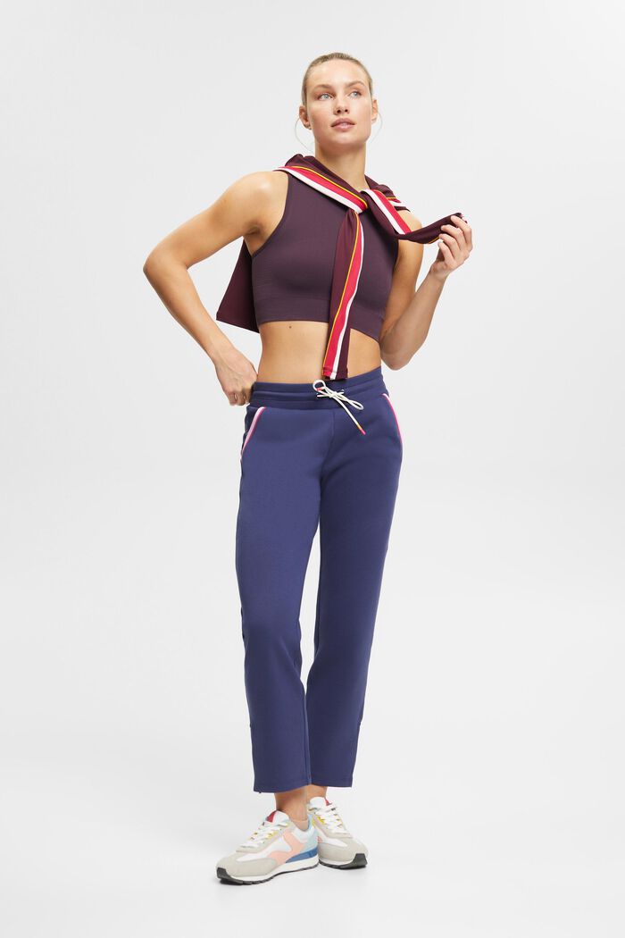 Pantalon de jogging en coton biologique aux extrémités zippées, NAVY, detail image number 1