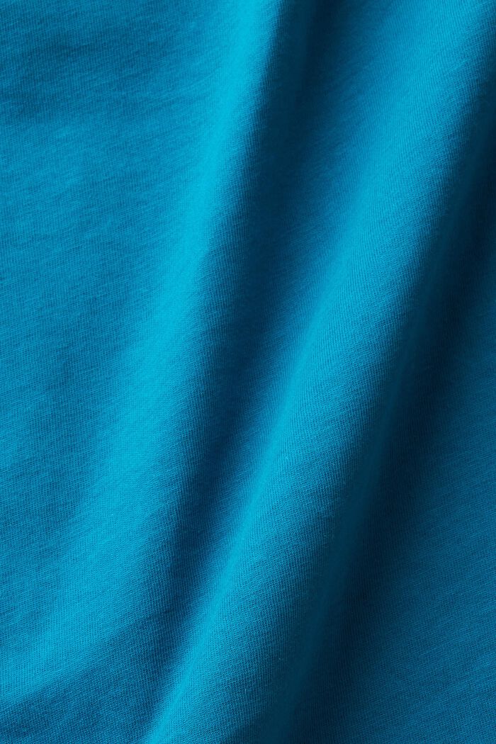 T-shirt à imprimé à fleurs, TEAL BLUE, detail image number 4