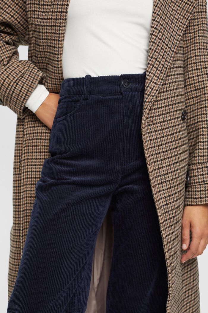 Pantalon en velours côtelé de coton, NAVY, detail image number 0