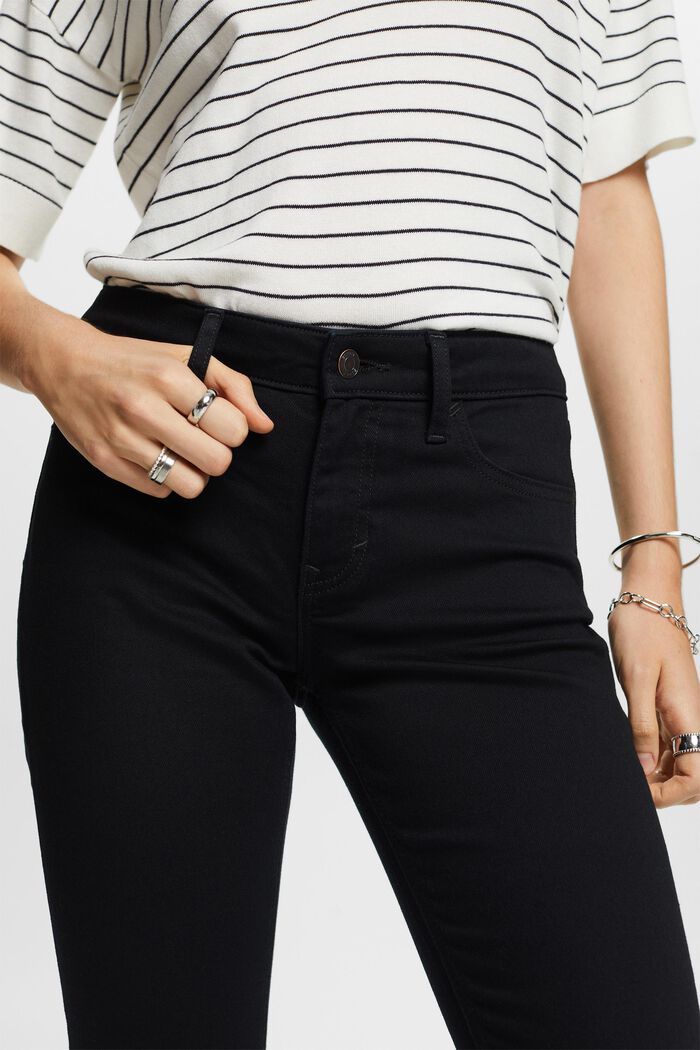 Schmale Jeans mit mittlerer Bundhöhe, BLACK RINSE, detail image number 4