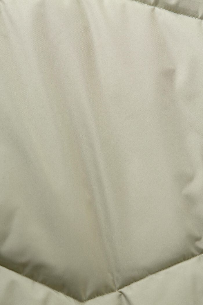 Doudoune longue matelassée à capuche, DUSTY GREEN, detail image number 5