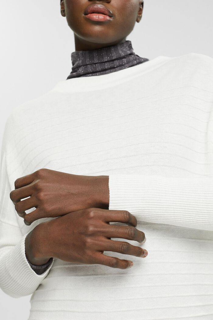 Pull-over rayé, OFF WHITE, detail image number 2